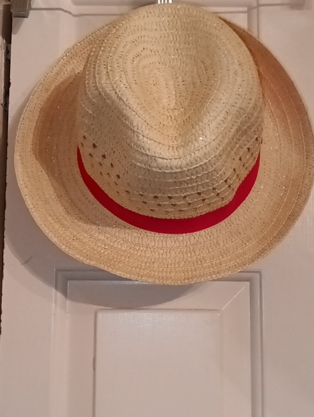 Straw Fedora Hat with Pink Band - Picture 12 of 12